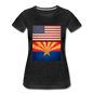 US & Arizona Grunge Flags - Women’s Premium T-Shirt - charcoal gray