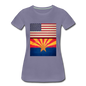 US & Arizona Grunge Flags - Women’s Premium T-Shirt - washed violet