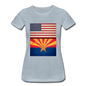 US & Arizona Grunge Flags - Women’s Premium T-Shirt - heather ice blue