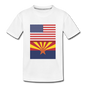 US & Arizona Flags - Kids' Premium T-Shirt - white