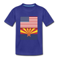 US & Arizona Flags - Kids' Premium T-Shirt - royal blue