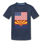 US & Arizona Flags - Kids' Premium T-Shirt - navy