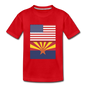 US & Arizona Flags - Kids' Premium T-Shirt - red