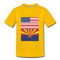 US & Arizona Flags - Kids' Premium T-Shirt - sun yellow