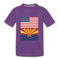 US & Arizona Flags - Kids' Premium T-Shirt - purple