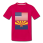 US & Arizona Flags - Kids' Premium T-Shirt - dark pink