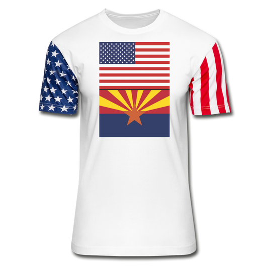 US & Arizona Flags - Stars & Stripes T-Shirt - white