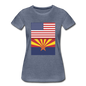 US & Arizona Flags - Women’s Premium T-Shirt - heather blue