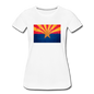 Arizona Grunge Flag - Women’s Premium T-Shirt - white