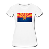 Arizona Grunge Flag - Women’s Premium T-Shirt - white