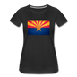 Arizona Grunge Flag - Women’s Premium T-Shirt - black