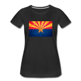 Arizona Grunge Flag - Women’s Premium T-Shirt - black