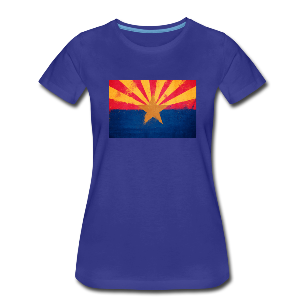 Arizona Grunge Flag - Women’s Premium T-Shirt - royal blue