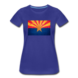 Arizona Grunge Flag - Women’s Premium T-Shirt - royal blue