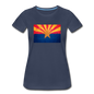 Arizona Grunge Flag - Women’s Premium T-Shirt - navy