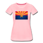 Arizona Grunge Flag - Women’s Premium T-Shirt - pink