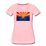 Arizona Grunge Flag - Women’s Premium T-Shirt - pink