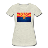 Arizona Grunge Flag - Women’s Premium T-Shirt - heather oatmeal
