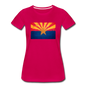 Arizona Grunge Flag - Women’s Premium T-Shirt - dark pink