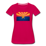 Arizona Grunge Flag - Women’s Premium T-Shirt - dark pink