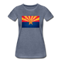 Arizona Grunge Flag - Women’s Premium T-Shirt - heather blue