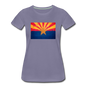 Arizona Grunge Flag - Women’s Premium T-Shirt - washed violet