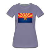 Arizona Grunge Flag - Women’s Premium T-Shirt - washed violet