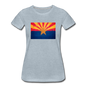 Arizona Grunge Flag - Women’s Premium T-Shirt - heather ice blue