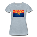 Arizona Grunge Flag - Women’s Premium T-Shirt - heather ice blue