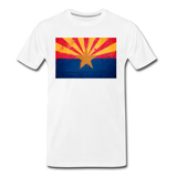 Arizona Grunge Flag - Men's Premium T-Shirt - white