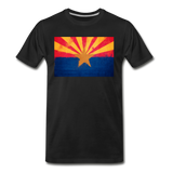 Arizona Grunge Flag - Men's Premium T-Shirt - black