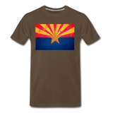 Arizona Grunge Flag - Men's Premium T-Shirt - noble brown