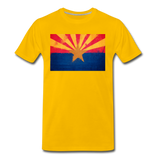 Arizona Grunge Flag - Men's Premium T-Shirt - sun yellow