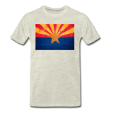 Arizona Grunge Flag - Men's Premium T-Shirt - heather oatmeal