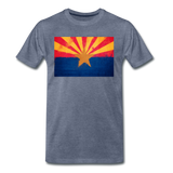 Arizona Grunge Flag - Men's Premium T-Shirt - heather blue