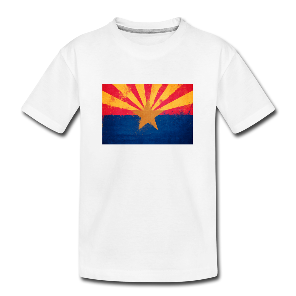 Arizona Grunge Flag - Kids' Premium T-Shirt - white