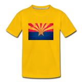Arizona Grunge Flag - Kids' Premium T-Shirt - sun yellow
