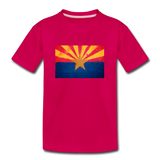 Arizona Grunge Flag - Kids' Premium T-Shirt - dark pink