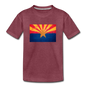 Arizona Grunge Flag - Kids' Premium T-Shirt - heather burgundy