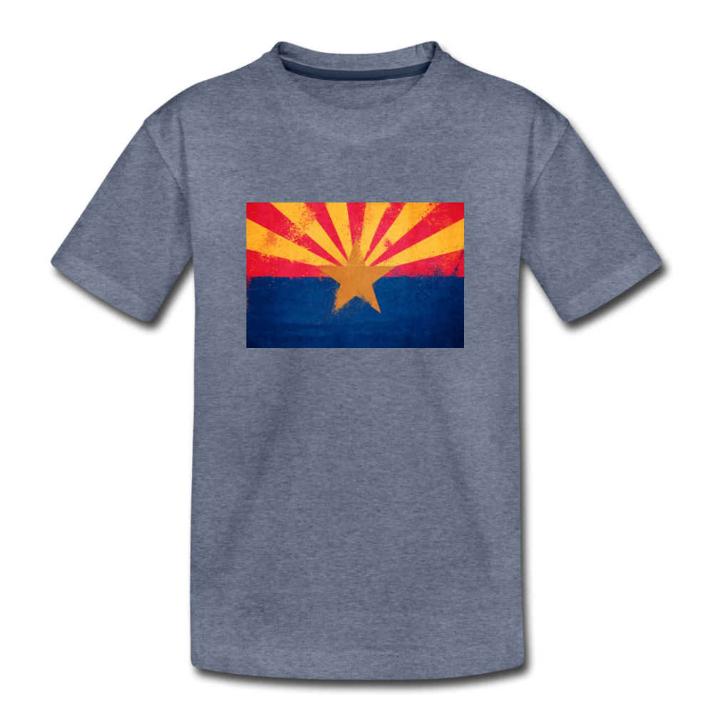 Arizona Grunge Flag - Kids' Premium T-Shirt - heather blue