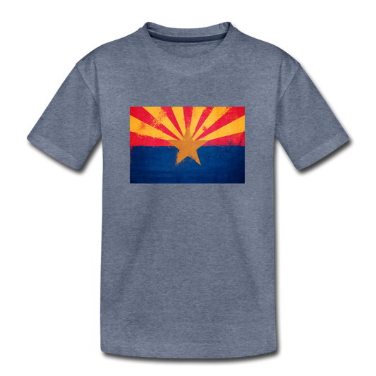 Arizona Grunge Flag - Kids' Premium T-Shirt - heather blue