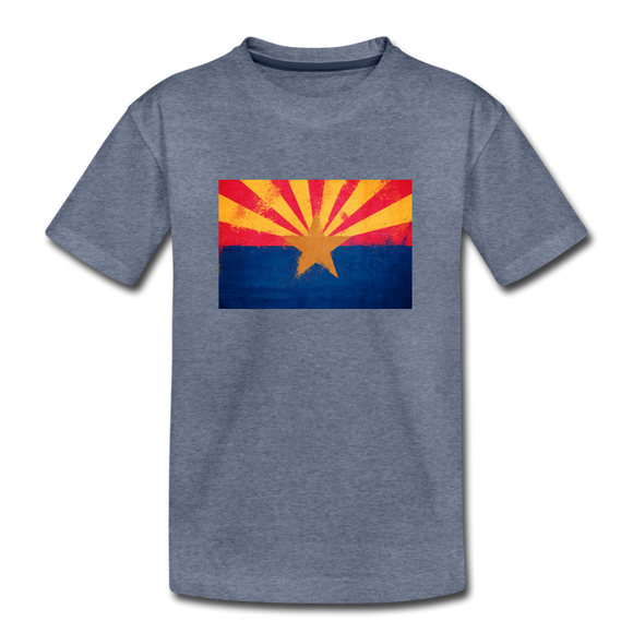 Arizona Grunge Flag - Kids' Premium T-Shirt - heather blue
