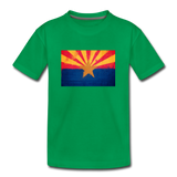 Arizona Grunge Flag - Kids' Premium T-Shirt - kelly green