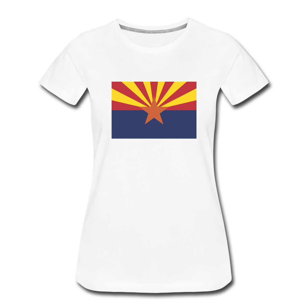 Arizona Flag - Women’s Premium T-Shirt - white