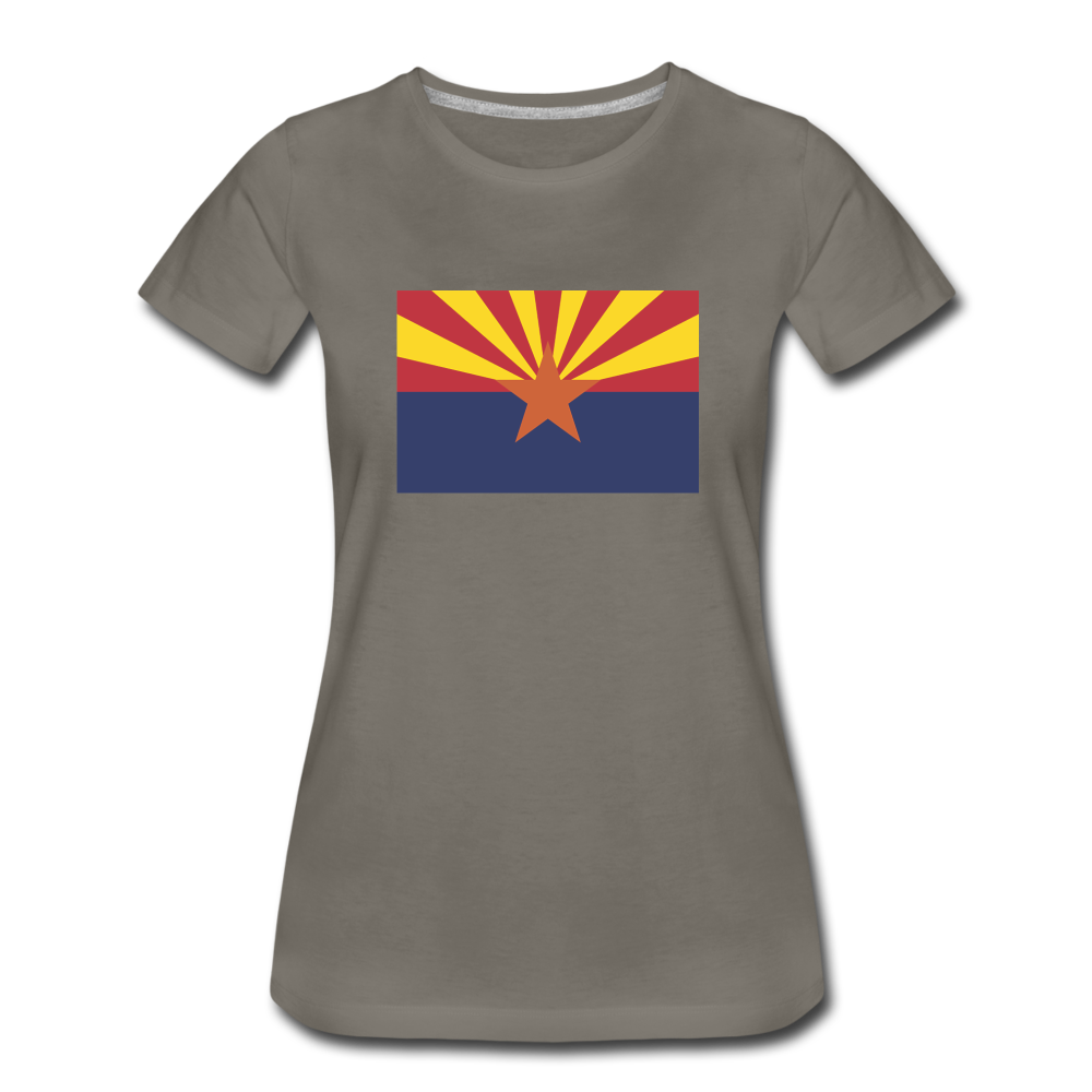 Arizona Flag - Women’s Premium T-Shirt - asphalt gray