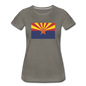 Arizona Flag - Women’s Premium T-Shirt - asphalt gray