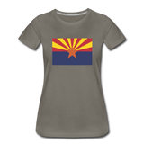 Arizona Flag - Women’s Premium T-Shirt - asphalt gray