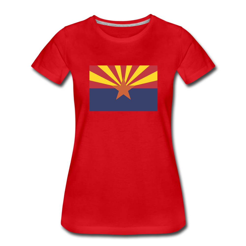 Arizona Flag - Women’s Premium T-Shirt - red