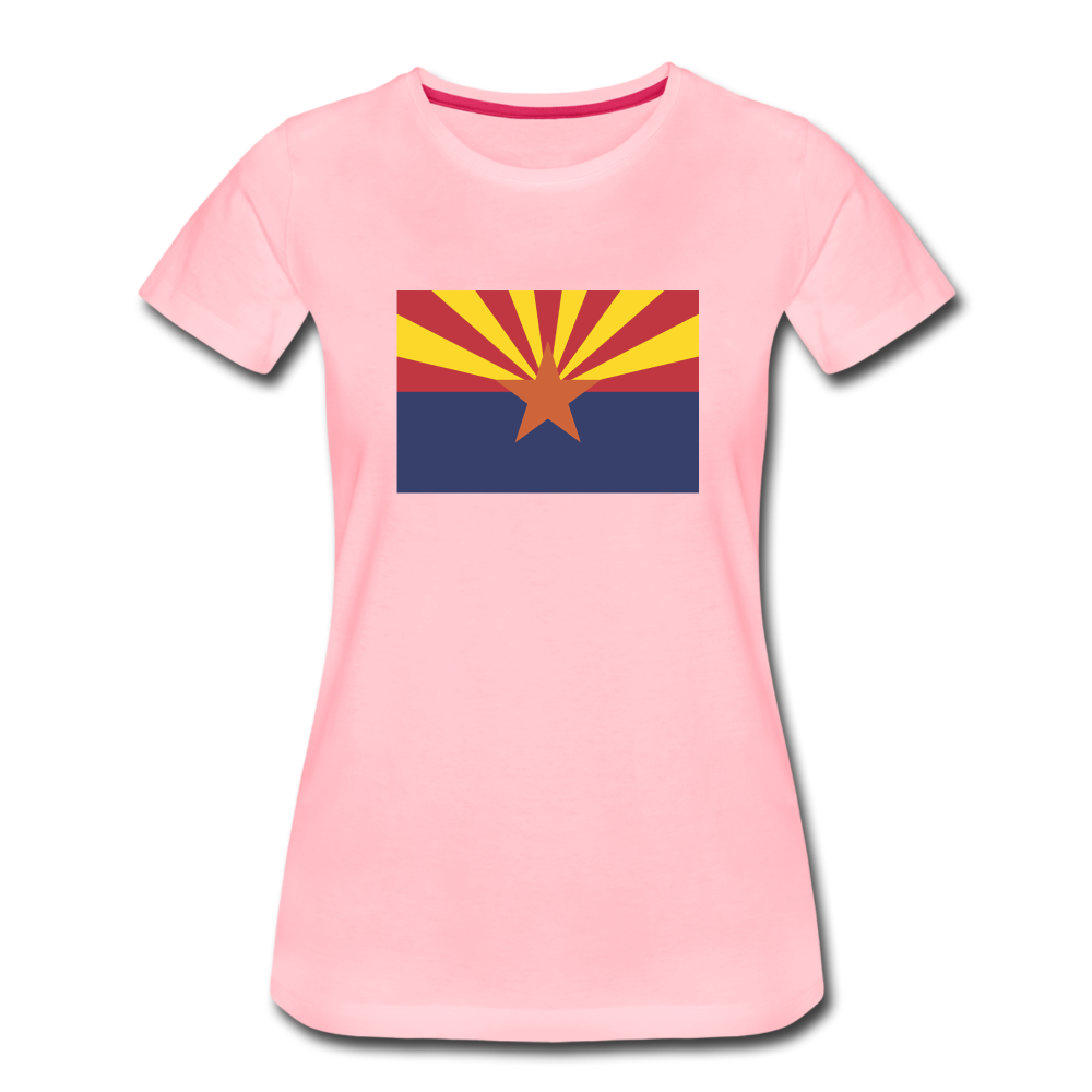 Arizona Flag - Women’s Premium T-Shirt - pink