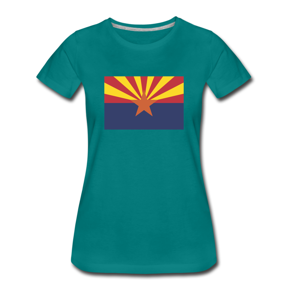 Arizona Flag - Women’s Premium T-Shirt - teal